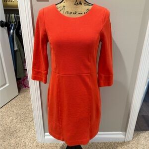 Banana Republic Vibrant Orange Long Sleeve Dress